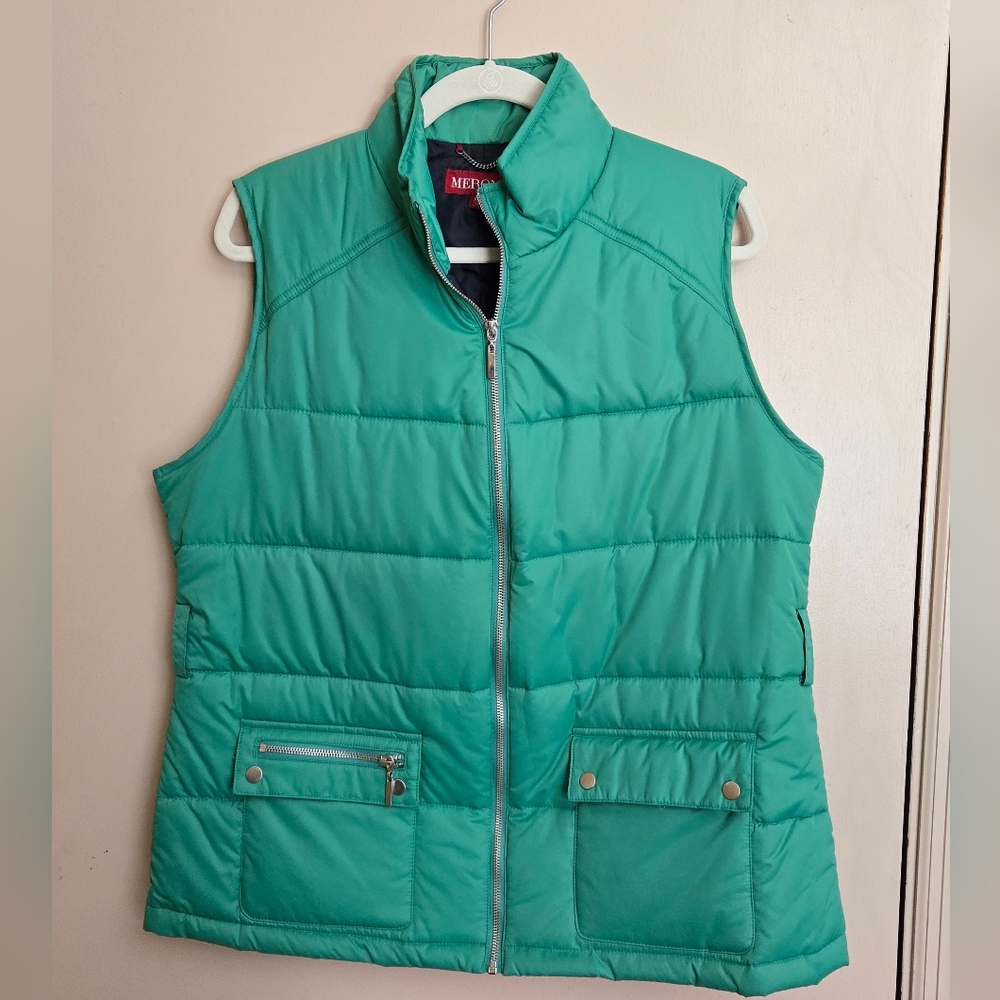 Merona Teal Puffer Vest for Women Size XXL